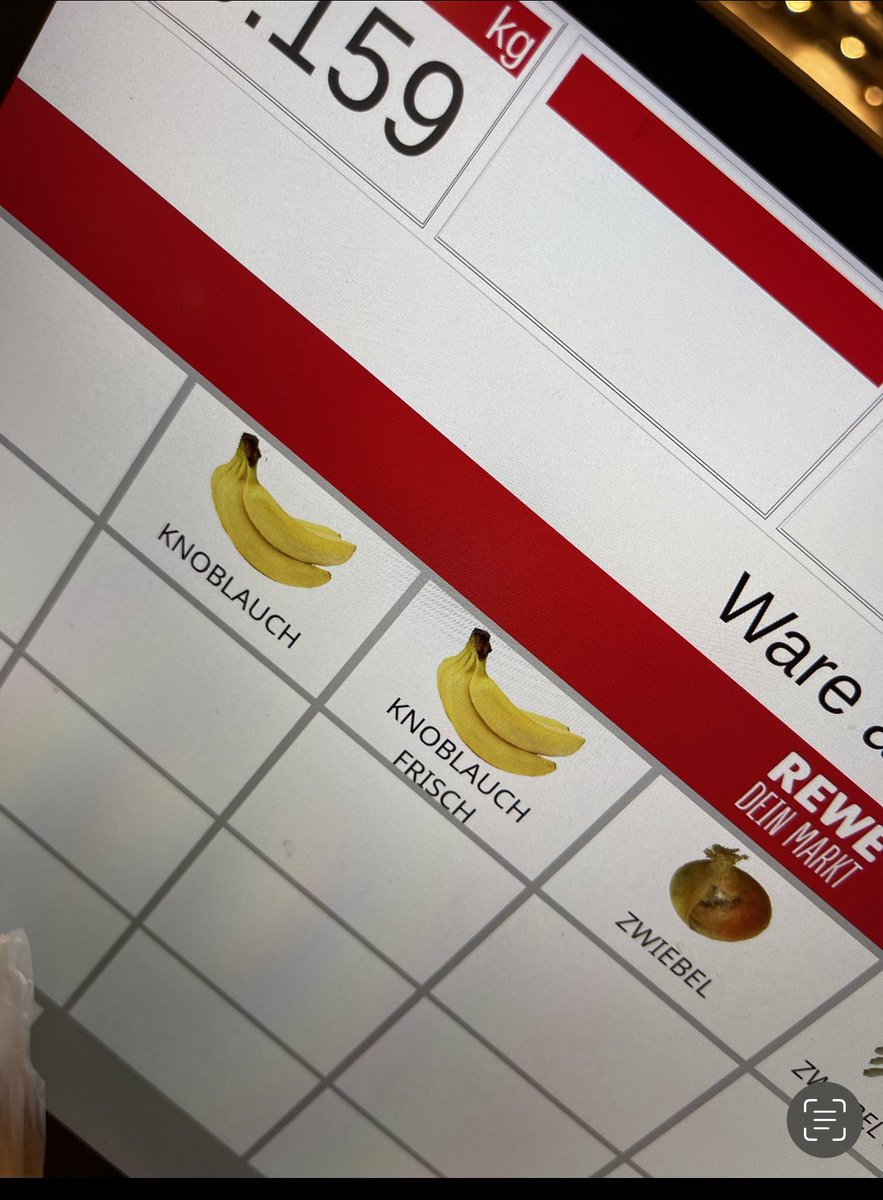 Andree1205's tweet photo. @REWE_Supermarkt Euer Knoblauch sieht aber irgendwie nach Banane aus 😂😂😂 #Knoblauch #Banane #Rewe #Knofinane https://t.co/ZOhedadOL1
