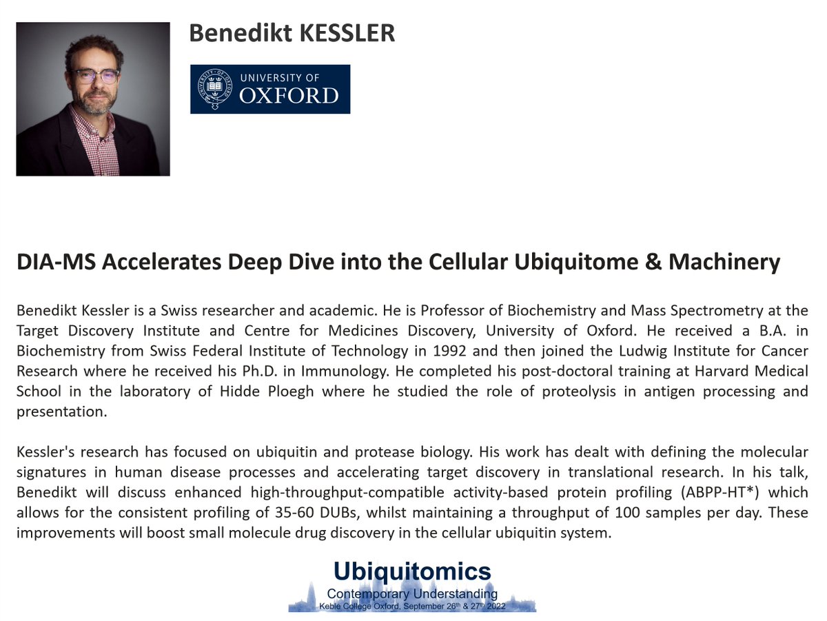 Oxford Ubiquitomics Symposium 2022 tweet media
