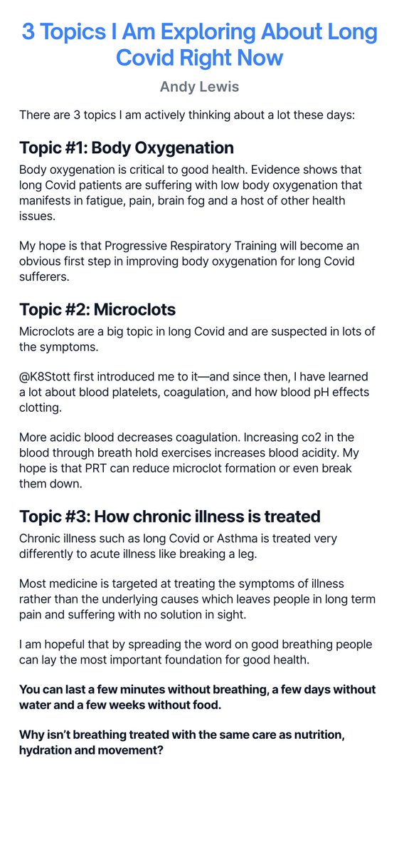 highlandbreath's tweet photo. Long Covid and breathing is on my mind, here’s the three topics I keep coming back to.
#covid #longcovid #microclots #bloodph #chronicillness #ship30for30 @dickiebush @nicolascole77 https://t.co/ddBnlleS3Q