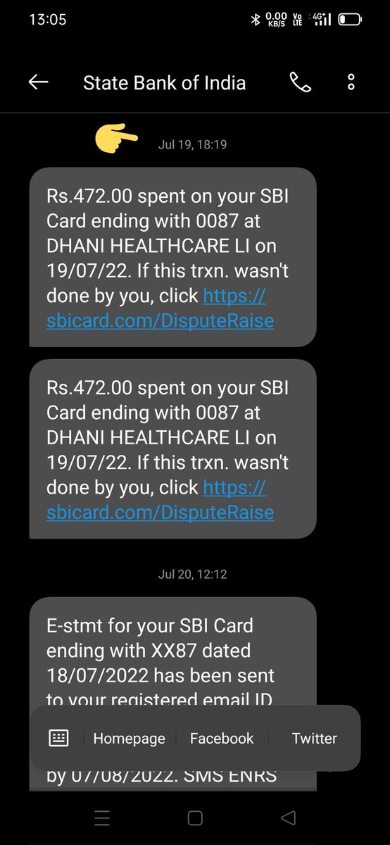 adinsk9's tweet photo. @dhanicares What is the status of reversal of debited amount ₹944??

Pl expedite process. It is already about a month, still waiting for Reversal of payments.

Comment
FYI: @SBICard_Connect @jagograhakjago @nch1915 
Kindly correlate. https://t.co/jtylUBNDxU