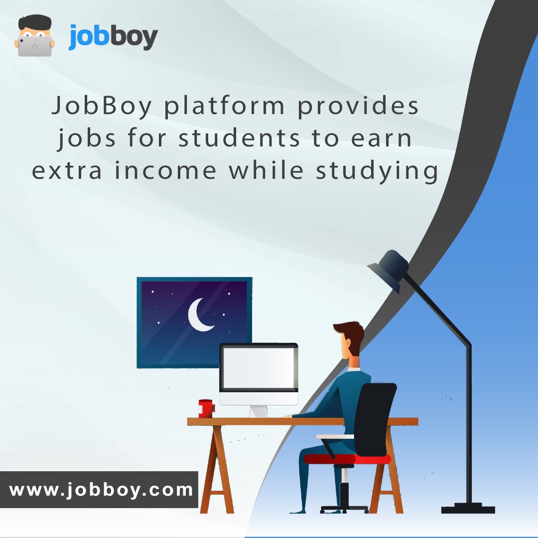 Jobboycom's tweet photo. Online micro jobs are growing, creating more opportunities for students looking to earn extra income. Get started to earn money online now. https://t.co/f7zFspm74D #students #earnmoneyonline #workfromhome #passiveincome #clickworkers #microworkers #extraincome #JobBoy #microjob https://t.co/UeEsCT4DWg