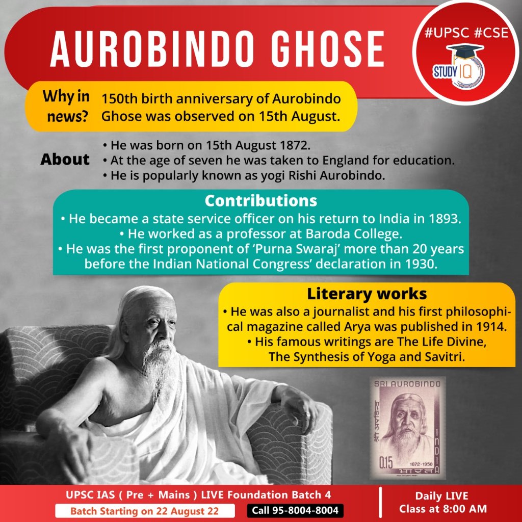 Newspoket's tweet photo. #Aurobindo #Ghose
#aurobindoghose #birthanniversary #england #education #yogirishiaurobindo #upsc #cse #whyinnews #stateserviceoffices #india #barodacollege #purnaswaraj #indiannationalcongress #arya https://t.co/tAY3ijirT5