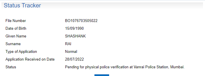 shashankbitrai's tweet photo. @passportsevamea  @rpomumbai  
No progress for last 20 days. Can we expedite this? https://t.co/rGQ5EPvJFx