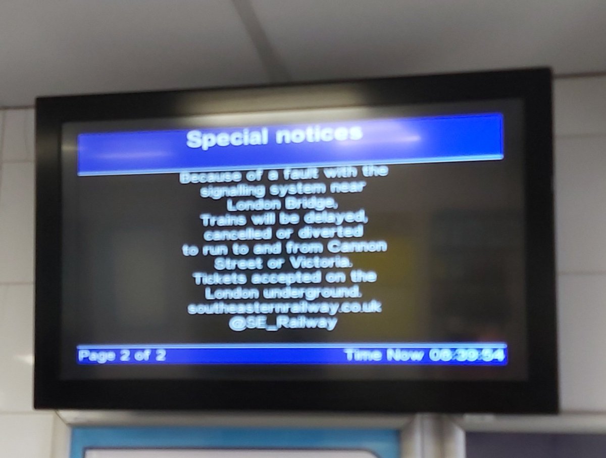PFoz's tweet photo. Ffs @Se_Railway @TfL if we're all tapping in and out it means WE'RE PAYING FOR THE DIVERSION, it's no good saying tickets will be accepted on alternative routes. https://t.co/rZ4dc1a2bY