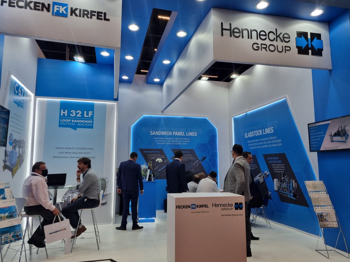 HenneckeGroup's tweet photo. Two more days to go! Don't miss us at @feiplar and visit us in hall 5 at booth G49. Our colleagues will be happy to inform you about our #slabstock #foam 🛏️and #sandwichpanel lines 🏡 as well as our other products. #polyurethane #feiplar #feipur https://t.co/jMoo48V0Ak