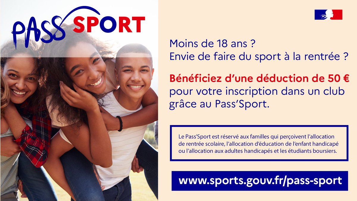 crosif's tweet photo. Les vacances estivales ne sont pas encore terminées, mais on peut déjà penser à la rentrée sportive avec le retour du Pass'Sport ! ☀️ Pour découvrir les nouveautés de l'édition 2022 de cette allocation de 50€, c'est ici➡️ https://t.co/Vu0rhei8G5 https://t.co/Kx8rTUXj34