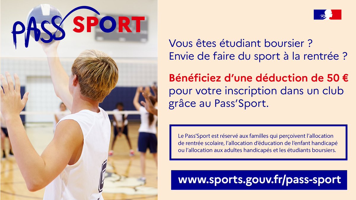 crosif's tweet photo. Les vacances estivales ne sont pas encore terminées, mais on peut déjà penser à la rentrée sportive avec le retour du Pass'Sport ! ☀️ Pour découvrir les nouveautés de l'édition 2022 de cette allocation de 50€, c'est ici➡️ https://t.co/Vu0rhei8G5 https://t.co/Kx8rTUXj34