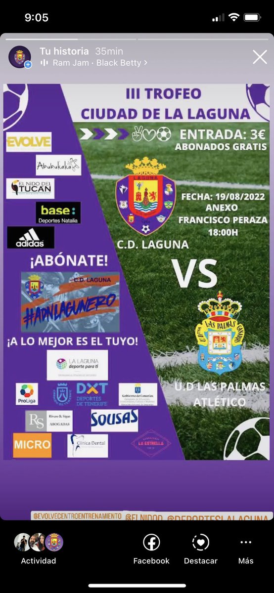 CD_LAGUNA1984's tweet photo. Este viernes no puedes faltar!!
@CD_LAGUNA1984 🆚 @UDLP_Oficial 
🏟Anexo Francisco Peraza
⏰18:00 horas
Presentación oficial del primer equipo.
Te esperamos
#ADNLagunero💜🤍
🎟 Entradas a 3 €, (abonados y niños gratis)
Podrás adquirir el abono en taquilla por solo 35€ https://t.co/KDLAFshOqa