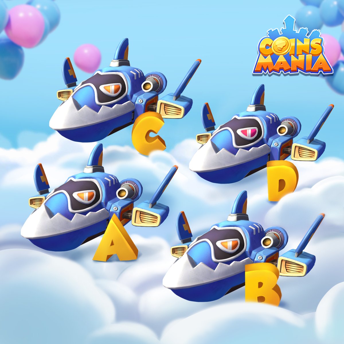 Cooking__Pop's tweet image. 🧐#FindtheDifference🧐
Wow, these planes are so cool!✈️
Can you tell which one is different?
A, B, C, or D?
200 𝙎𝙥𝙞𝙣𝙨 𝙘𝙤𝙪𝙡𝙙 𝙗𝙚 𝙔𝙊𝙐𝙍𝙎!🎉
Download here👇:
play.google.com/store/apps/det…