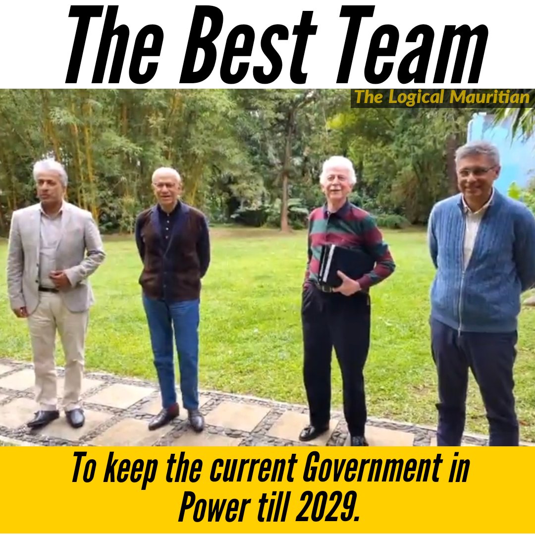 The Best Team to keep the Current Government in Power till 2029!
The decades-old leaders of the parties of the Opposition.
The A-Team!
The Number 1 Marketing Team!
Simply the B.E.S.T!

#TheLogicalMauritian #Mauritius #Moris #Politics #Power #Cronyism #Nepotism
#Dinozor #ATeam