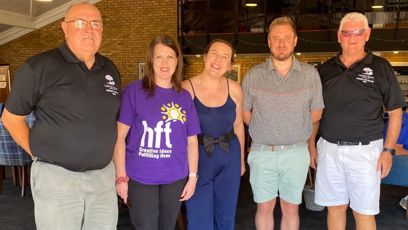 Hftonline's tweet photo. Thank you so much @CainhoeWood Golf Club and Senior Captain, Keith for hosting a charity day in aid of the amazing people we support at #HftBedfordshire. ⛳️
We are thrilled to have raised £1,000 because of truly kind people supporting us - you are all superstars! ⭐️💜 https://t.co/tyyGdWmOuu