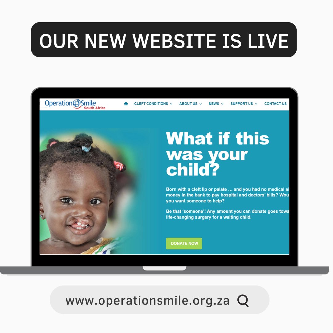 OpSmileSA's tweet photo. We’re super excited to share our fresh, new website  https://t.co/TrieqGM2dI  Thanks Sheila McCallum of Fundraising Online for all your hard work and support!  Check it out - we’d love to know what you think of it.❤️ https://t.co/mZbsK1Bik2