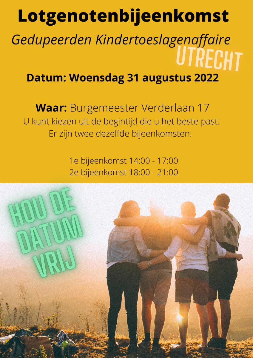 Van harte welkom bij de bijeenkomst op woensdag 31 voor gedupeerden van de toeslagenaffaire!  #buurtteams