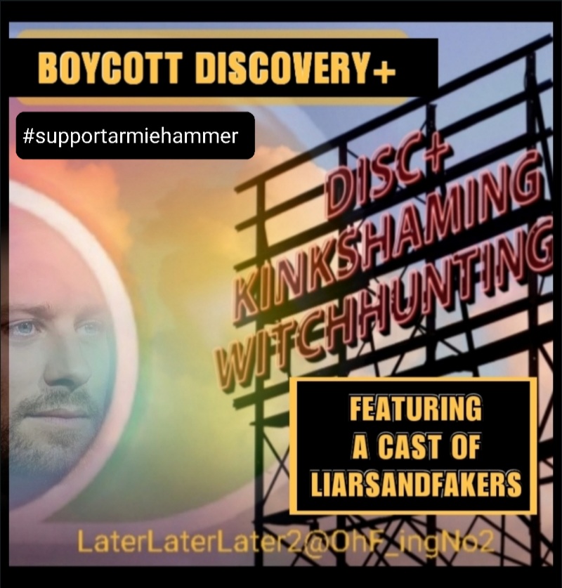 OhF_ingNo2's tweet photo. No one should be subjected to this kind of mean-spirited harassment.
#supportarmiehammer
#armiehammerisinnocent
#ArmieHammer
#boycottdiscoveryplus
Featuring a cast of
#liarsandfakers
#kinkshaming
#witchhunting
π―s of #HouseofEffie #FakedDMs debunked!
https://t.co/rVU1LqGyS9 https://t.co/yzf6jZNTgB