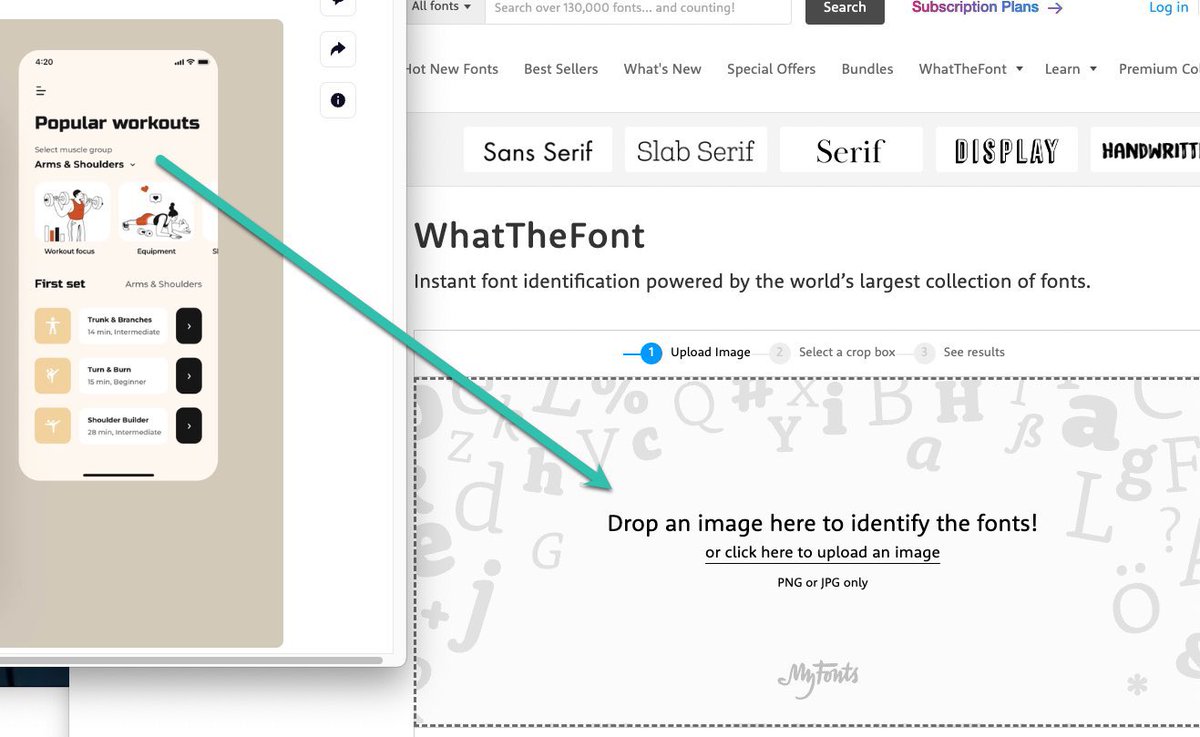 flutterflowtr's tweet image. tip: Bir tasarımınız var ve güzel bir yazı tipi içeriyor mu? Ve o yazı tipini nasıl bulabileceğinizi merak ediyor musunuz?
myfonts.com/pages/whatthef…
Resmi yükleyin, hangi yazı tipi olduğunu size söyleyecektir.
#flutterflow #flutterflowtip