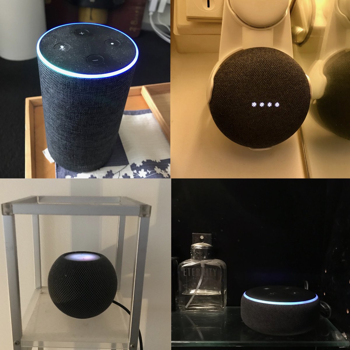 markferguson_au's tweet photo. Children worries:
Alexa, the oldest, is contrary, never listening and always talking back.
Google seems a little slow.
Siri, on the spectrum, never attempts anything she doesn't excel at.
Dot, the youngest,  interrupts the oldest always seeking attention. #alexa #siri #google https://t.co/1ULDafA0Xs