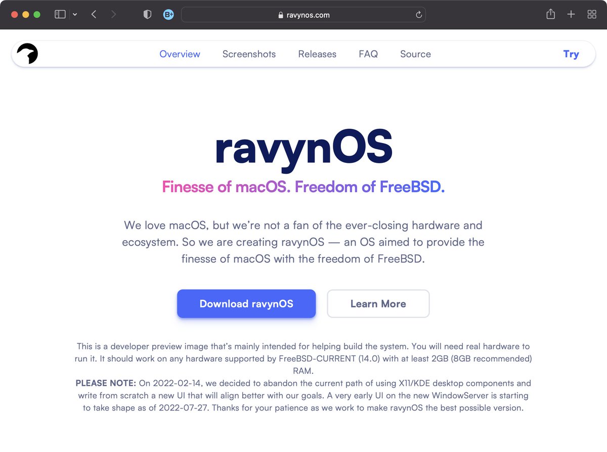 vandadnp's tweet photo. 🦄If you're a #Flutter / #iOS / #macOS developer, have your eyes on https://t.co/fV9xMJQvRO, an OS based on #FreeBSD that is becoming compatible with #macOS, has support for Cocoa APIs with ObjC runtime, support for #Swift and #Xcode upcoming and much more 🥲 https://t.co/q55xQOgOKX