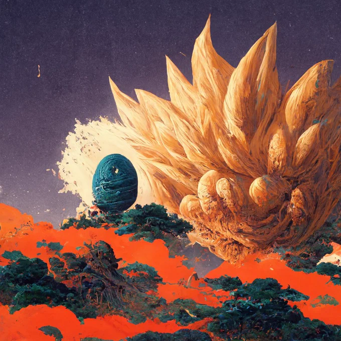 話題の絵を描くAIにドラゴンボールの悟空を描いてもらったらちゃんと悟空だった。 