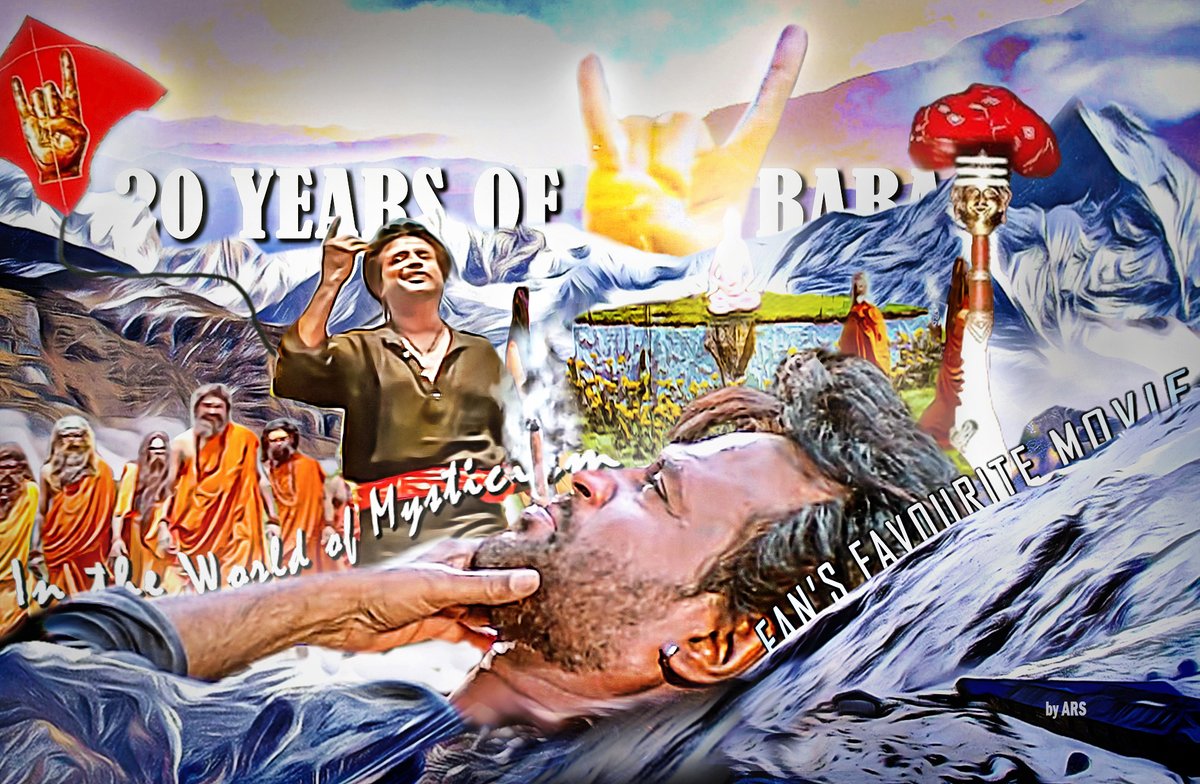 SWAMINATHANAR1's tweet photo. #20yearsofBaba #Baba #SuperstarRajinikanth 
20years of Fan's Most Favourite Powerful Mystic Movie🔥🔥🤘from #Thalaivar 
We feel the Heavenly vibes throughout the Movie [ARR music🔥🔥Major plus]. &amp; thalaivar's eyes look More powerful &amp; glowing🔥throughout the movie..
@rajinikanth https://t.co/UilzpN03vK