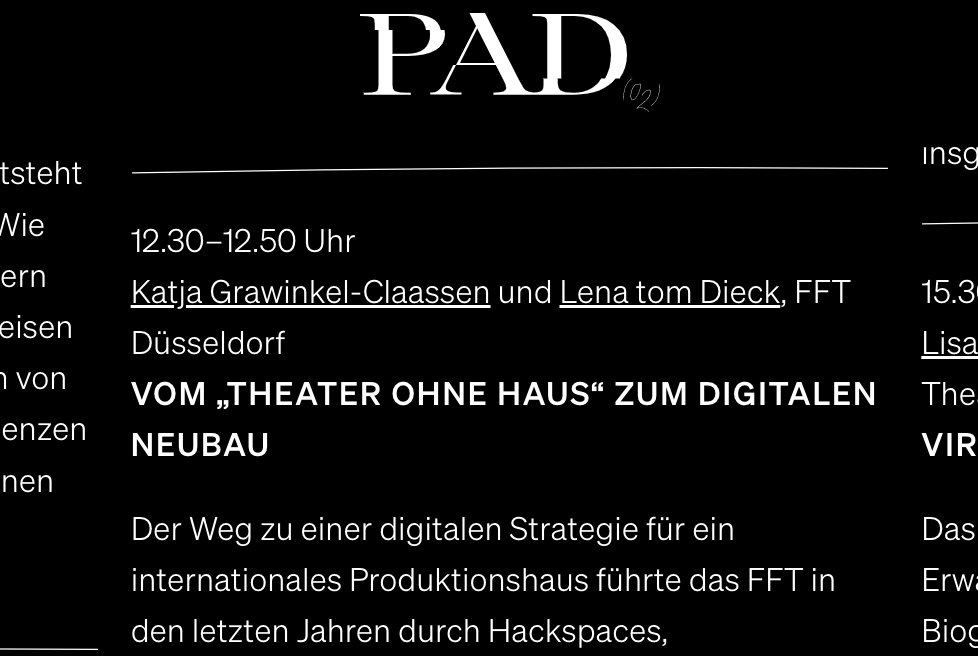 kgrawi's tweet photo. Performing Arts &amp; Digitalität

Bei Konferenz + Festival in #Darmstadt darf ich am 1.10. sprechen. In illustrer Gesellschaft u.a. von @machinagear1 @annaverakelle  @twena @RealFredHundt @LeaGoebel @HaraldWolff2020 und so vielen mehr... #Vorfreude

https://t.co/j86zrUizYA https://t.co/2mMkxB4BS2