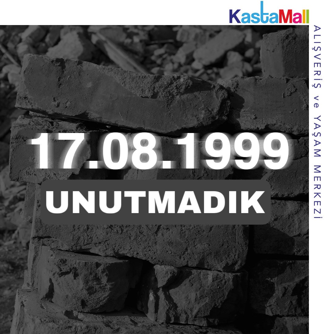 Marmara depreminde hayatını kaybeden tüm vatandaşlarımızı rahmetle anıyoruz.
#marmaradepremi #kastamallavm
