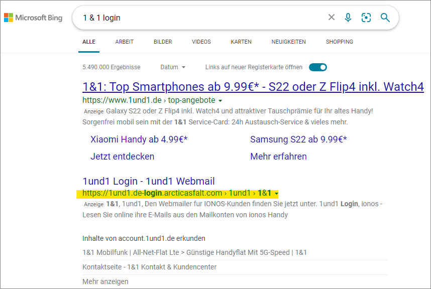 KittnNinja's tweet photo. @1und1 @1und1service Wusste ihr, dass ihr aktuell Ziel eines sehr professionellen Phishing Angriffs seid? https://t.co/PsUr0lILYo