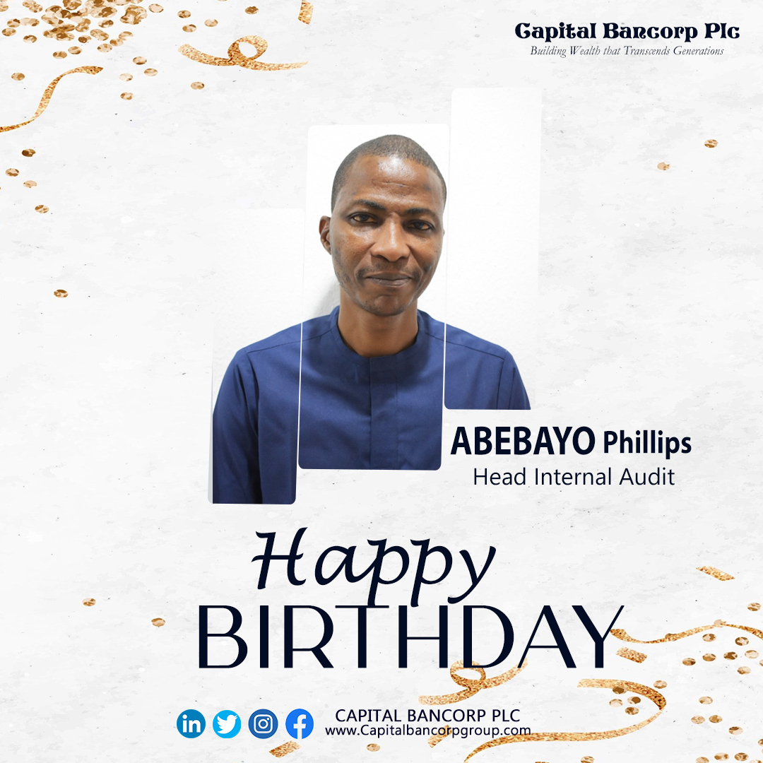 CapitalBancorp's tweet photo. Happy birthday to our ever-reliant and admirable Adebayo Phillips

We wish you the best of the new year.

#capitalbancorp #birthday #birthdayflex https://t.co/f3TKf53H2i