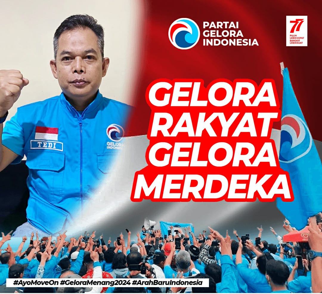Tedi_Q's tweet photo. GELORAkan semangat MERDEKA ...!!!
#GeloraMenang2024
#ArahBaruIndonesia
#AyoMoveOn
#GeloraMerdeka https://t.co/HfrWfqQ4he