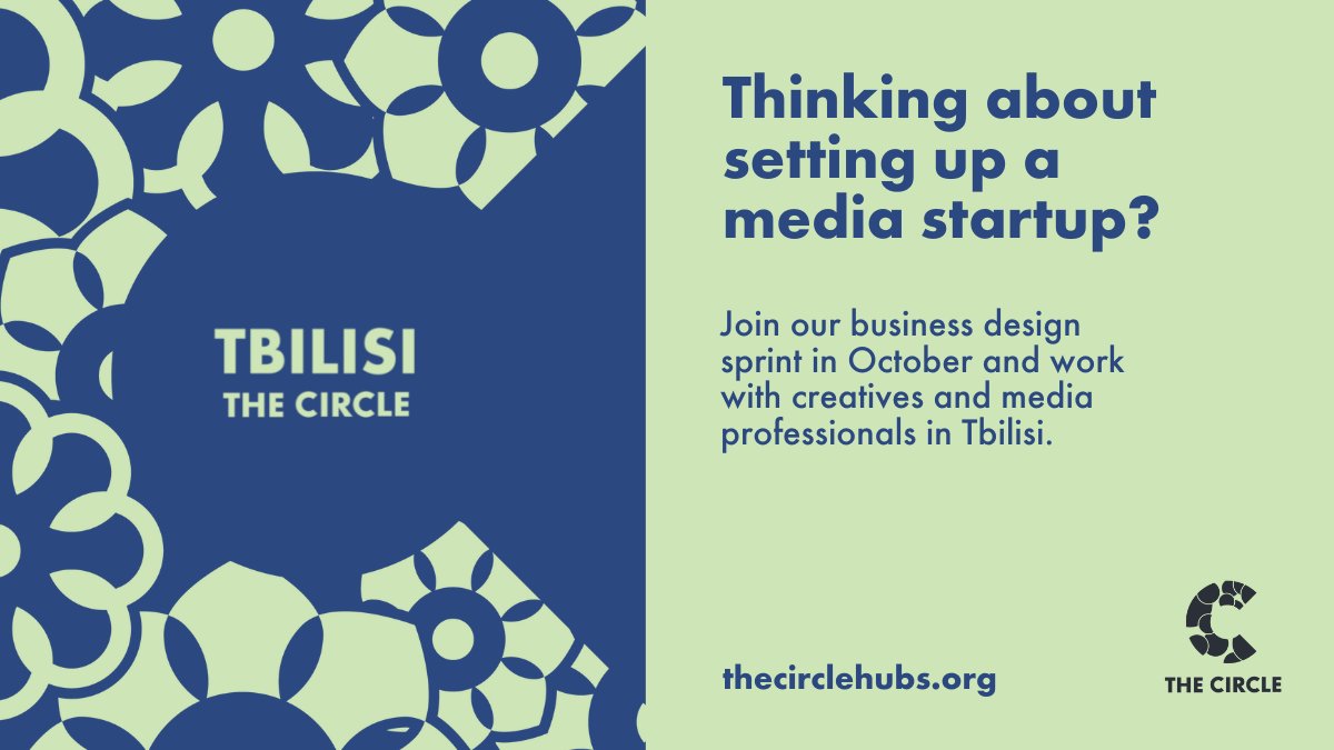 TBILISI - ACCELERATOR OPPORTUNITY Are you a media professional based in Tbilisi looking for an opportunity to work with like-minded professionals? Then look no further and apply here: bit.ly/3QIDedF to join our 2-week long design sprint from October 18-28, 2022.