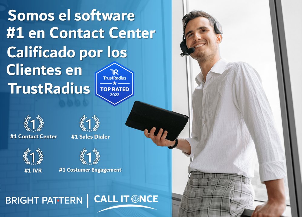 CallItOnce's tweet photo. 🥳🤓Estamos encantados de anunciarles que el software de nuestra solución de #ContactCenter es el Mejor Calificado por #TrustRadius. Lleva al siguiente nivel tu #CentrodeContacto con la mejor tecnología en la #Nube y #CallITOnce.☁️✅
👉https://t.co/VlVss1MztB https://t.co/RBmxBhrHY2