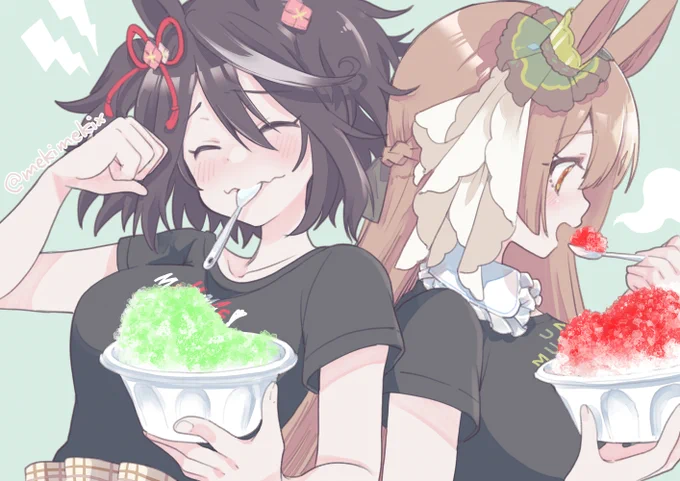 残暑御見舞申し上げますかき氷とキタサト～ 