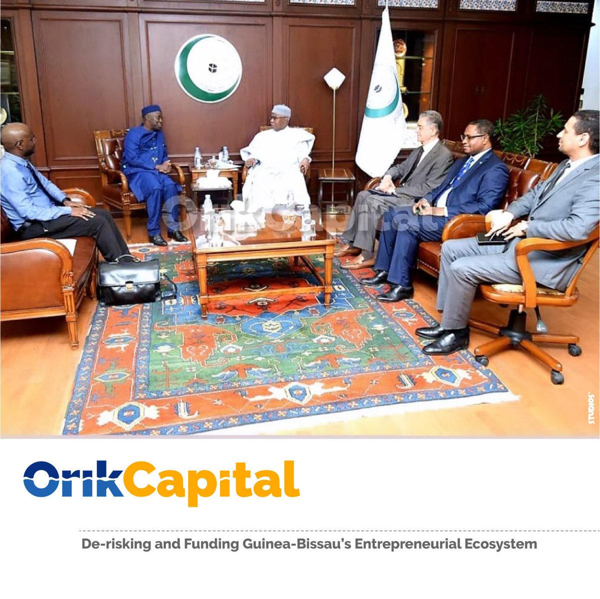 OrikCapital's tweet photo. Encontro em Riyadh entre a equipa do Orik Capital acompanhada do Embaixador da Guiné-Bissau em Arábia Saudita, e a Secretaria-Geral da Organização da Cooperação Islâmica - OCI. #orikcapital #b2b #saudiarabia #islamiccooperation #ıslamiccooperationorganization #innovalab https://t.co/wHUN5wIPj7