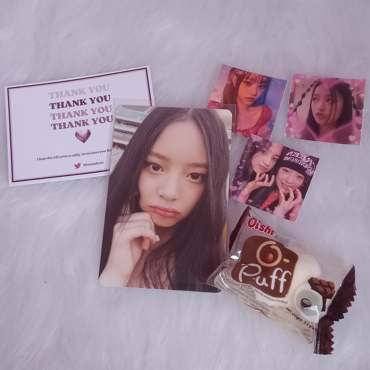 Iovirei's tweet photo. 👛 ˖ 𓂃 happy mail › #seoomail ♡ .ᐟ
୨୧ @aishcart
hanni came home safely , thank you so much .ᐟ 🌺
𓂃 🌷 #fromaishcart https://t.co/ZutEvKIZ9q