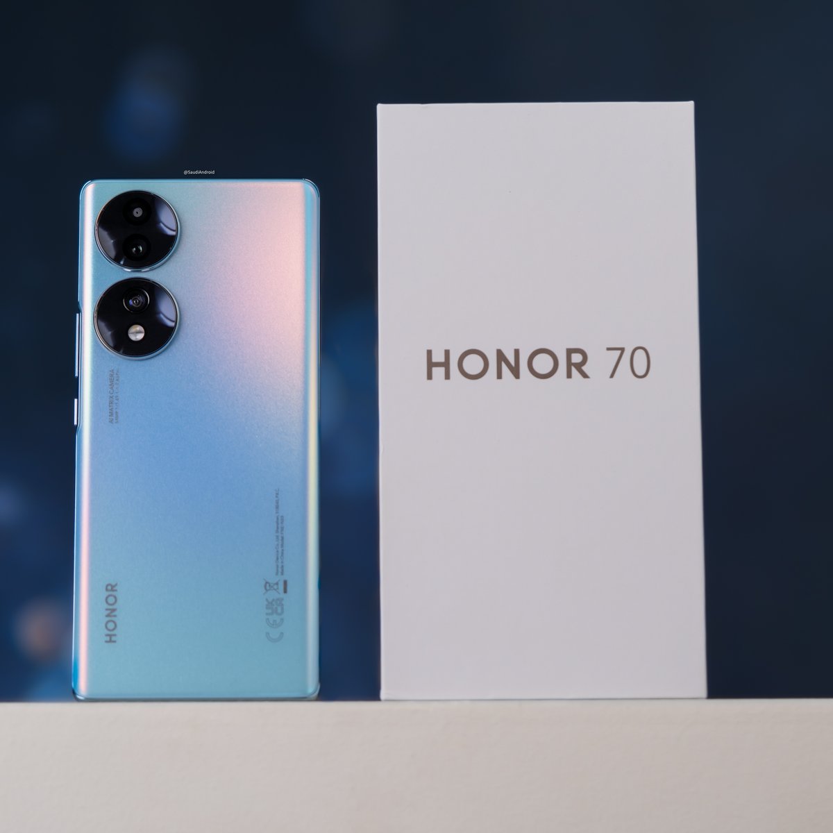 SaudiAndroid's tweet photo. #HONOR70 🔵🟣 https://t.co/VpEdloGJqE