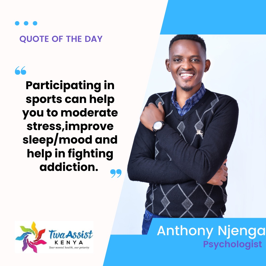 Word from our psychologist  on the impact of sports on our mental health
#twaassistkenya
#mentalhealth
#sportsandmentalhealth