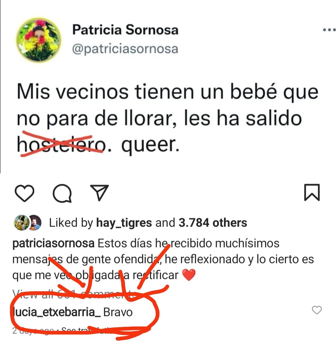 Amb tanta polèmica amb Estirando el chicle,podcast que no he escoltat mai, he buscat qui és Patricia SARNOSA i efectivament amiga de l'altra que haurie d'estar al gulag: LA ETXEBARRIA
Res més
Bon matí