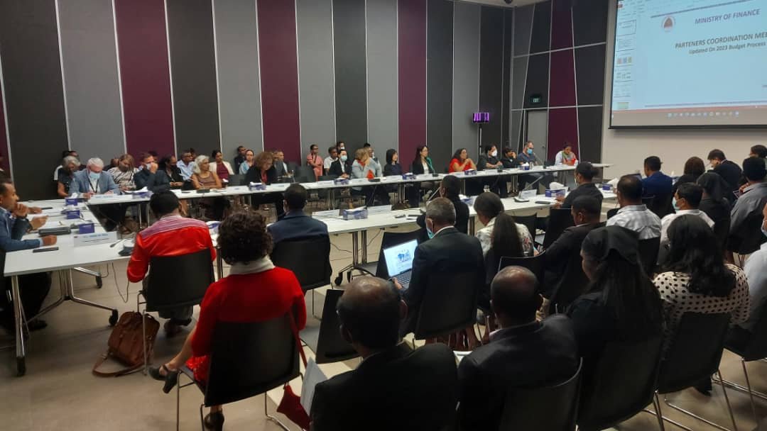 UNTimorLeste's tweet photo. #TimorLeste 2nd #DevPartners #CoordinationMeeting
"Fruitful discussion on #Budget2023, #Nutrition #CNAP, #TransformingEducationSummit & #DRR. #UN & Dev Partners stand together to strengthen coordination & support,” said #UNTimorLeste Chief @RoyTrivedy https://t.co/iqp3jZGs2m