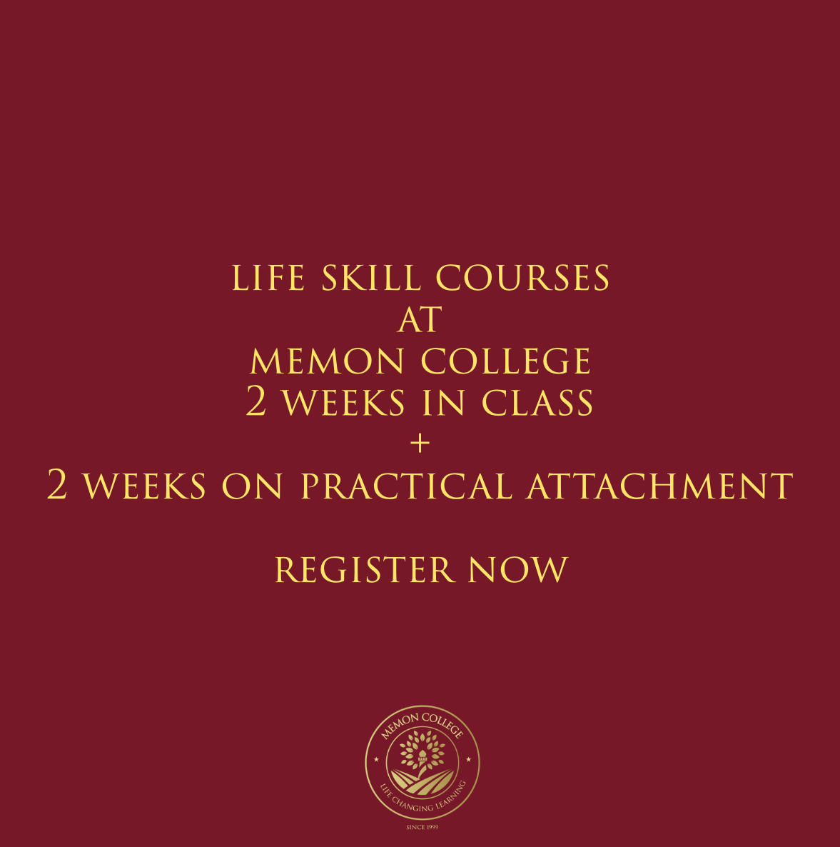 memoncollegeke's tweet photo. Life Skills Course
at
Memon College
2 weeks in class
+
2 weeks on practical attachment

REGISTER NOW!
.
.
#memoncollege #college #courses #education #learn #skills #mombasa #kenya #technology #career #acca #accakenya #tvet #icdl #icdl_learning #kasneb #ethica #lsbf https://t.co/dOXzvPaI1A