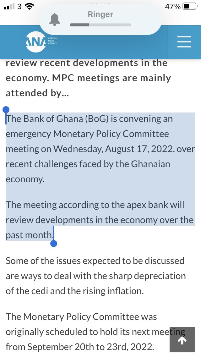 GBSAfrica's tweet image. #Ghana to host an emergency MPC meeting today to address depreciating Cedi down by 30% &amp;amp; rising inflation ( 31.7%)
 - Business Ghana