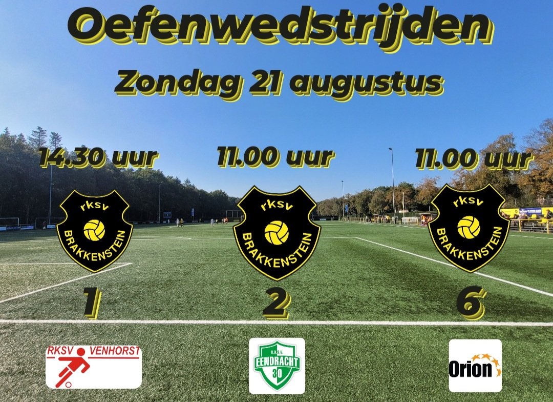 Brakkenstein's tweet photo. Aankomende zondag staan er een 3-tal thuiswedstrijden gepland op ons sportpark.
Het clubhuis is de hele dag geopend!! 🟡⚫⚽

#rksvbrakkenstein #Brakkenstein #voetbalvereniging #Nijmegen #venhorst #eendracht #Orion https://t.co/omda87xCs5