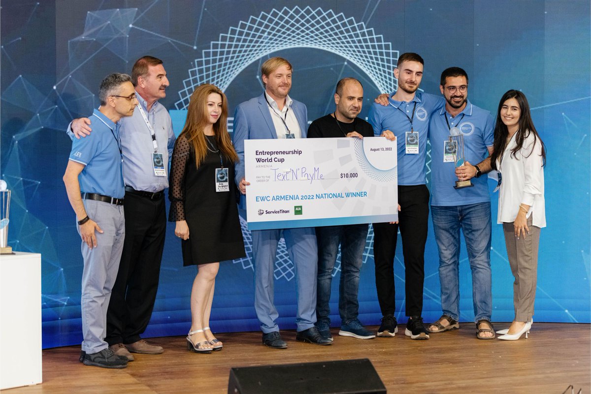 textnpayme's tweet photo. Text'nPayMe - the Apple of Fintech. 🚀🥇🏆
We have won the national final of the Entrepreneurship World Cup - Armenia 2022. 
New peaks are yet to be conquered during the international final of the EWC 2022.
#textnpayme #fintech #tpm #textandpayme #payments #paymentkeyboard https://t.co/vVIB1AxeX2