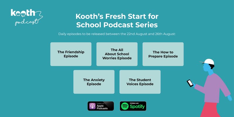 Feeling nervous about #BackToSchool? That’s okay! <a href="/kooth_plc/">Kooth Digital Health</a> are here for you via Podcast! Listen in to the series for any tips and general guidance to know you aren’t alone! #anxiety #MentalHealthMatters #southwark #lambeth #london #kooth #YouGotThis