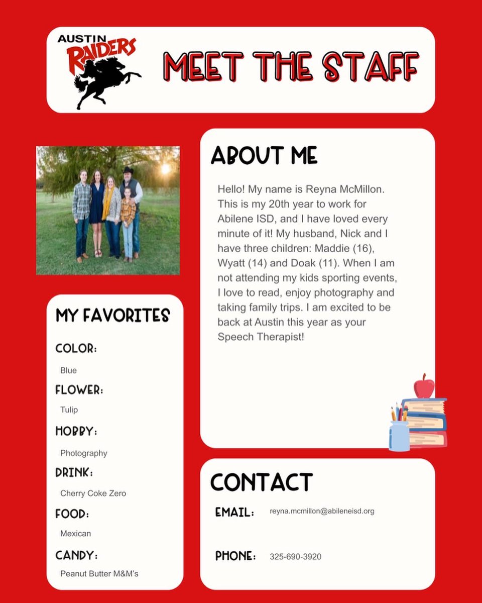 Time to meet the Diagnosticians, LSSP, Speech, and Learning Loss Teacher at Austin Elementary! <a href="/abileneisd/">Abilene ISD</a>