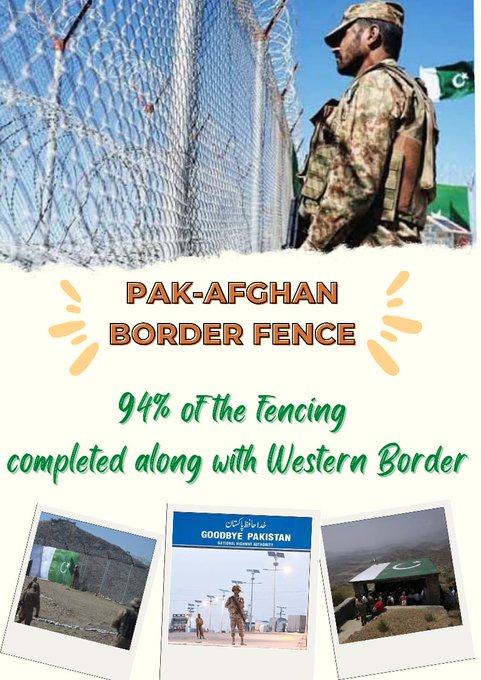 #ThankyouPakArmy
#GenBajwaWillStay
94% of the fencing
Completed along with the western
Border