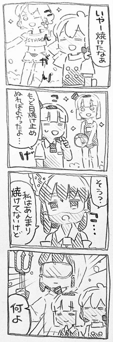 魔理沙ちゃんと妖夢ちゃんと霊夢ちゃんと日焼け 