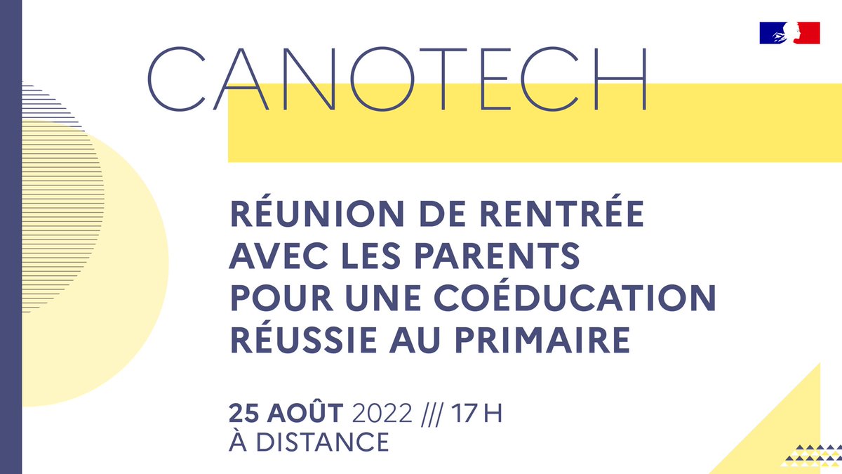 [CanoTech] Organiser et animer une réunion de rentrée impliquant parents et élèves.

Plus de 200 participants pour ce webinaire <a href="/reseau_canope/">Réseau Canopé</a> @Canope_14

Pas encore inscrit ? Rendez-vous sur CanoTech  👉cano.pe/1cv