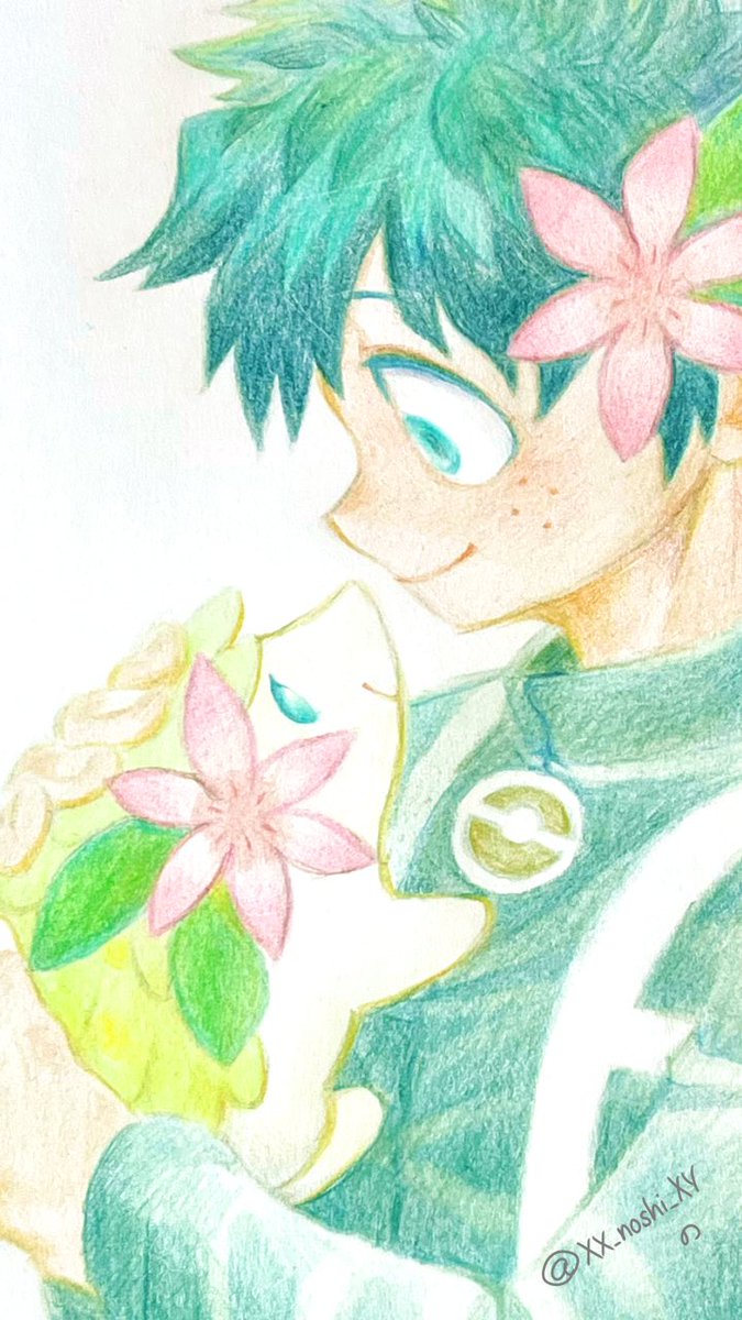 緑谷出久 「デクとシェイミ 」|の氏のイラスト