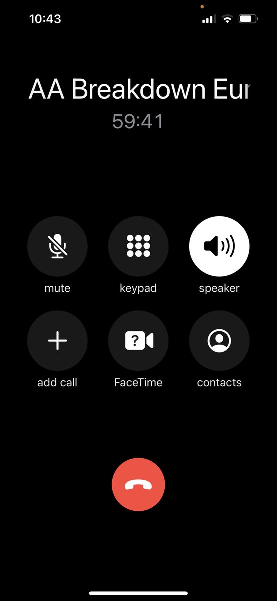 The time on hold for my current call with <a href="/TheAA_UK/">The AA</a> and counting…