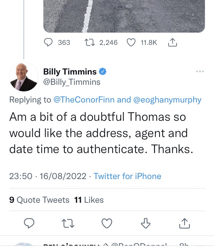 News: Former Fine Gael TD, Billy Timmins, sees viral tweet about the clusterfuck state of our rental market and reacts just as you’d imagine a current FG TD would.