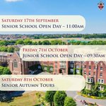 Here are some dates for your diaries. We have some Open Days coming up and would love to see you there.  Book your place to visit our Senior and/or Junior School, tour the grounds, meet the staff and enjoy some refreshments: https://t.co/UQ6vwlssB9  @UKISD_sue 